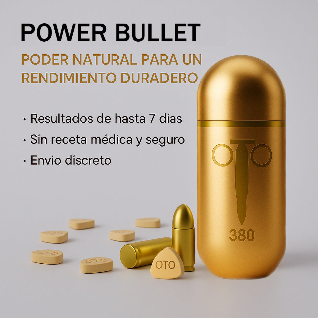 Power Bullet – Potenciador Masculino Natural ULTRA POTENTE, DURACIÓN DE 4 A 7 DÍAS